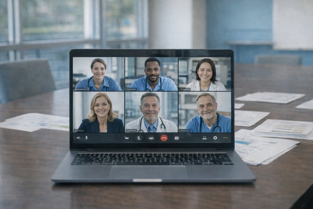Laptop Virtual Meeting in Progress-1