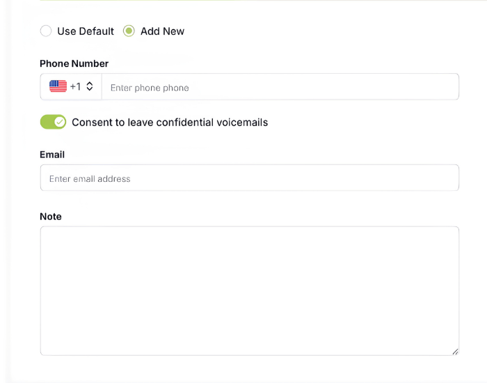 Contact Preference add new