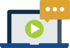 Laptop Video Playing Colored