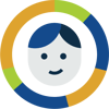 Person with colored bars around them