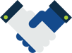 Shaking hands colored