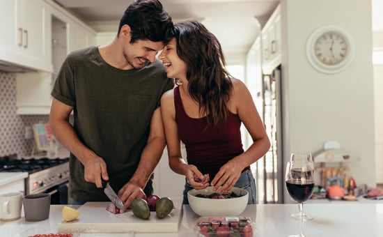 Young Couple Cooking