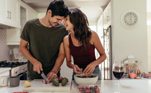 Young Couple Cooking